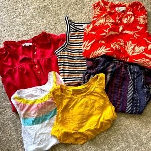Several shirts from Banana Republic and Loft. All are size small!